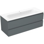 MEXEN/S - Orio koupelnová skříňka 120 cm s umyvadlem Vela, 2 zásuvky, grafit mat/bílá mat 91A10-12047-2-BFF66-W23M01