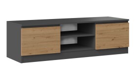 FRONTI RTV stolek 120 Antracit + dub artisan
