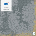 Ubrousky Royal Grey 20 ks, 33 cm x 33 cm, 3-vrstvé Duni Ubrousky Royal Grey 20 ks, 33 cm x 33 cm, 3-vrstvé Duni