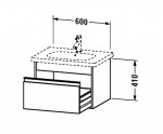 DURAVIT - Ketho Umyvadlová skříňka 41x60x46 cm, 1 zásuvka, lesklá bílá KT667002222