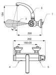 SANELA - Senzorové baterie Termostatická umyvadlová baterie, bateriové napájení, rozteč 100 mm, chrom SLU 25BK