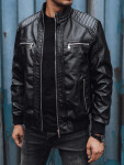 Pánská kožená bunda černá FashionStreet TX4739 XL