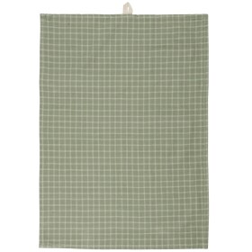 IB LAURSEN Bavlněná utěrka Holger Dusty Green 50x70 cm, zelená barva, textil