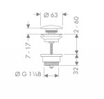 HANSGROHE - Odtokové soupravy Odtoková souprava Push-Open, chrom 50100000