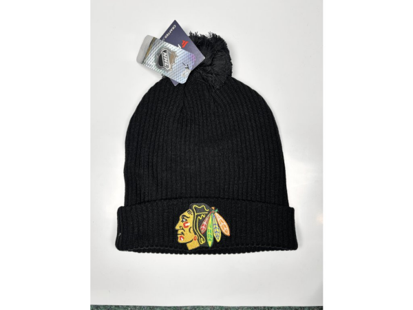 Fanatics Pánská zimní čepice Chicago Blackhawks NHL Core Beanie Cuff Pom Knit
