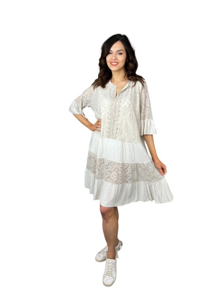 HOSH Šaty Caelia Velikost: UNI, Barva: Béžová