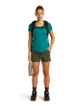 Dámské merino triko s krátkým rukávem ICEBREAKER Wmns 125 Cool-Lite Sphere III SS Scoop, Tidal Teal velikost: XL