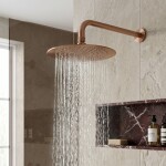 REA - Kulatá dešťová sprcha JS-P014BRG 25cm Brush Copper REA-P8602