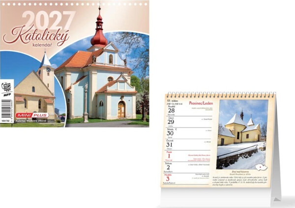 Kalendář 2027 stolní mini Katolický