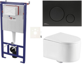 Závěsný WC set do lehkých stěn / předstěnová SAT SIKOSSREX7268K SIKOSSREX7268K