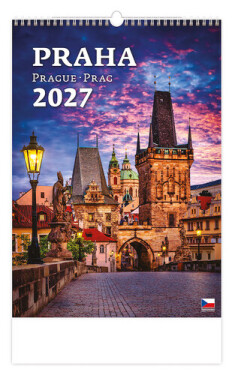 Kalendář nástěnný 2027 - Praha/Prague/Prag
