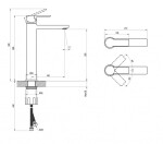 RAVAK - Solar Umyvadlová baterie, černá X070490