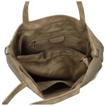 Trendy dámská koženková kabelka na rameno Jigme, taupe