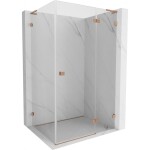 MEXEN/S - Lunar L sprchový kout dveře křídlové pravá 95 x 80, transparent, měď kartáčovaná 834L-095-080-65-00-P