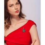 Vánoční brož Swarovski Elements Alberello - vánoční stromek, Barevná/více barev