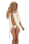 Erotický župan Shannon dressing gown BEAUTY NIGHT FASHION krémová