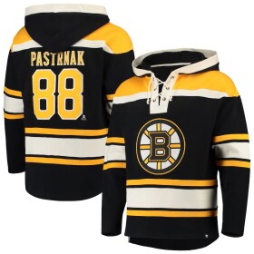 47 Brand Pánská Mikina David Pastrňák Boston Bruins Lacer Pullover Hood Velikost: