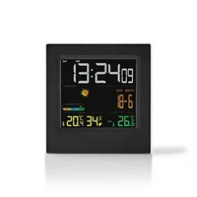 Nedis Meteorologická stanice šedá / Vnitřní a Venkovní / Předpověď počasí / Zobrazením času / LED (WEST404BK)