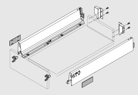 BLUM sada Antaro M 550 mm/30 kg, Blumotion/TOB, bílá SW (228350)