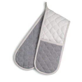 KELA Chňapka rukavice dvojitá Tia 100% bavlna grafit/šedá 90x18 cm KL-12724