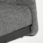 Židle jídelní, stříbrná látka, černé kovové nohy