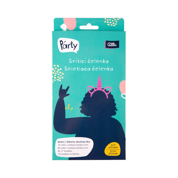 Svítící čelenka jednorožec - Albi