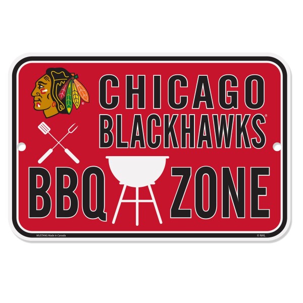 Mustang Cedule Chicago Blackhawks NHL 10" x 15" BBQ Zone