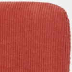 Židle jídelní, červená látka, černý kov