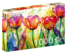 Puzzle Tulipánová zahrada 1000 dílků