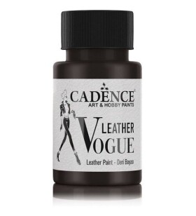 Metalická barva na kůži Cadence Leather Vogue, 50 ml - black, černá