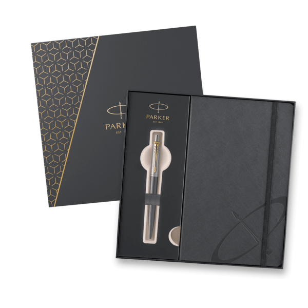 Dárková kazeta Parker Jotter XL Core Grey GT - sada kuličkové pero a zápisník
