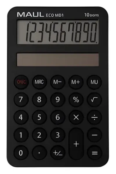 Maul ECO MD 1 černá / Kalkulačka / desetimístná / solární napájení (7275090)