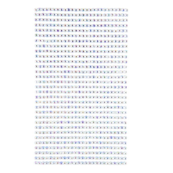 DpCraft nalepovací kamínky 3 mm 806 ks stříbrné s duhovými odlesky