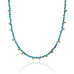 ELENYS Aqualis Beads – pozlacený náhrdelník 18K žluté zlato Délka: 41+5 cm / max. 46 cm
