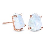 Emporial 14k náušnice vermeil GU-DR16341E-ROSEGOLD-MOONSTONE