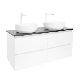 Koupelnová skříňka s umyvadlem SAT B-Way 119x50x45 cm bílá lesk BWAY2120WTK2BB BWAY2120WTK2BB