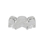 Chic Antique Svícen Bow Clear, čirá barva, sklo