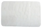 MSV PEBBLES koupelnová předložka 40 x 60 cm bílá / Polyester, PU pěna / Protiskluzová