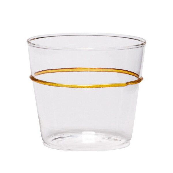 Hübsch Sklenice na vodu Orbit Yellow 200 ml, čirá barva, sklo