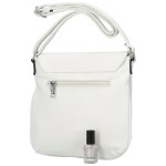 Dámské koženkové crossbody s klopou Debora, bílá