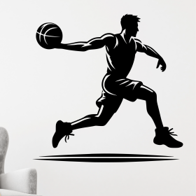 Samolepka Basketbal Barva: černá, Velikost: 100 x 97 cm
