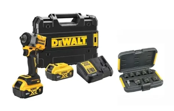 DeWALT DCF922P2TA / Aku rázový utahovák 1/2" / 18V / 2500 ot-min / 406 Nm / 2x 5.0 Ah Li-Ion + nabíječka (DCF922P2TA)