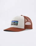 Patagonia P-6 Logo Trucker Hat White w/Rusty Red