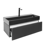Koupelnová skříňka s umyvadlem SAT Feel 100x30x46 cm antracit SATFEEL100ANTU3B SATFEEL100ANTU3B