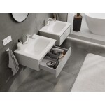 MEXEN/S - Orio koupelnová skříňka 60 cm s umyvadlem Vela, 1 šuplík, šedá mat/bílá mat 91A10-06023-1-BF62-W23M01