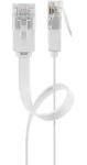 Goobay 93365 CAT5e patch kabel 20 m bílá / Síťový kabel / U/UTP / plochý / pozlacené konektory (93365)
