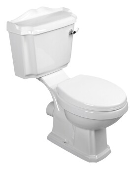 AQUALINE - ANTIK WC kombi retro, zadní odpad, bílá AK107-01