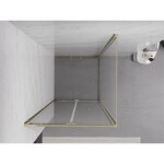 MEXEN/S - Exo sprchový kout skládací dveře 85 x 85, transparent, zlato 816-085-085-50-00