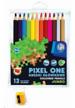 ASTRA Pastelky Pixel One 12ks Jumbo s ořezávátkem (143341)