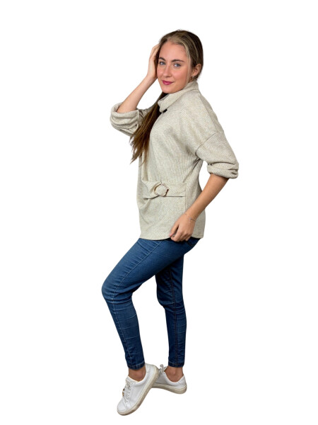 HOSH Dámský rolákový top Elva Velikost: UNI, Barva: Béžová